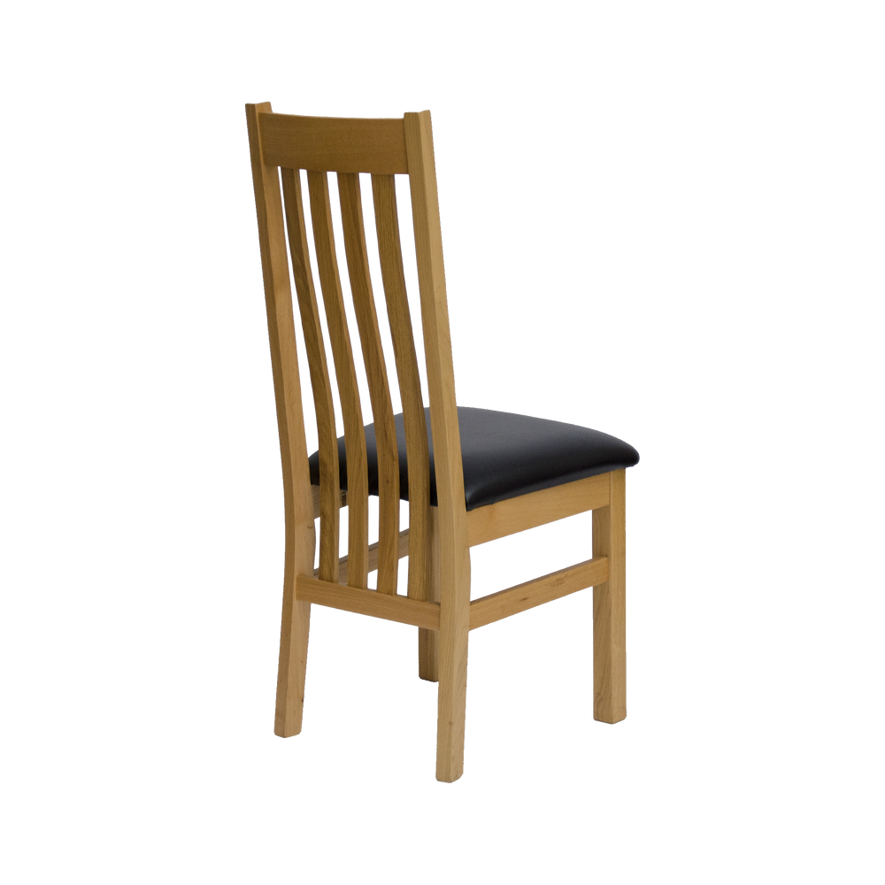 Perugia Oak Dining Chair with Brown seat pad