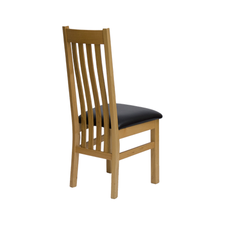 Perugia Oak Dining Chair with Brown seat pad