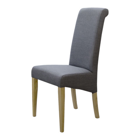 Italia Light Grey Fabric Chair