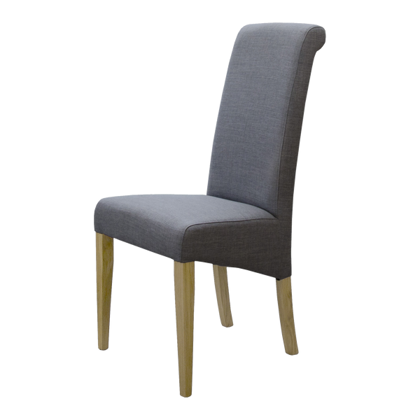 Italia Light Grey Fabric Chair