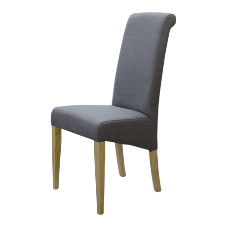 Italia Light Grey Fabric Chair