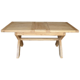 Deluxe Small X-LegTwin Leaf Ext Table 1450+(2x350) X 900