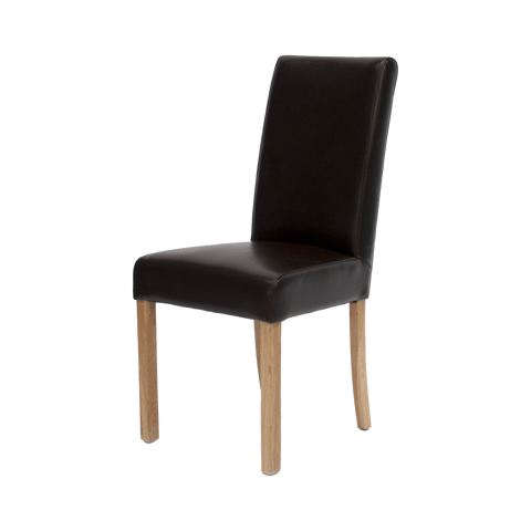 Marianna (Brown) Leather Dining Chair - BYCAST