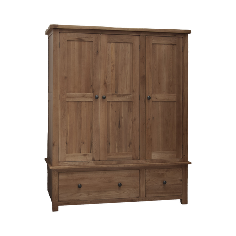 Rustic Oak Triple Wardrobe