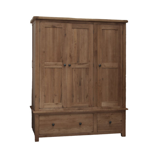 Rustic Oak Triple Wardrobe