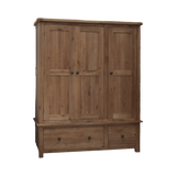 Rustic Oak Triple Wardrobe