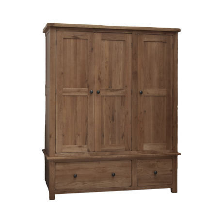 Rustic Oak Triple Wardrobe
