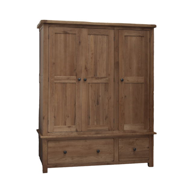 Rustic Oak Triple Wardrobe