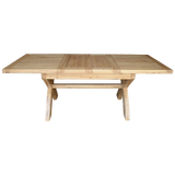 Deluxe Small X-LegTwin Leaf Ext Table 1450+(2x350) X 900