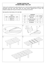 Twin Panel Large extending table