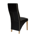Wave Noir/Bone Contrast piping Dining Chair