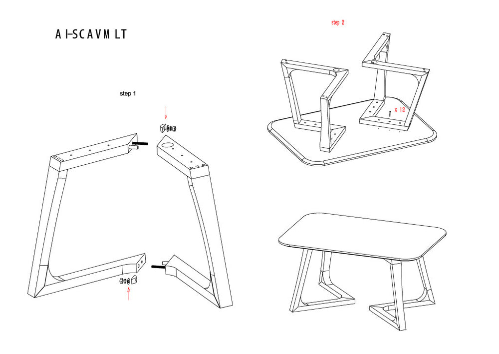 Scandic V - Medium Lamp Table