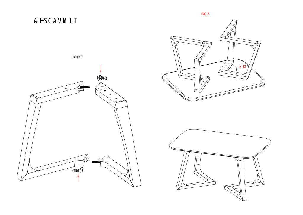 Scandic V - Medium Lamp Table