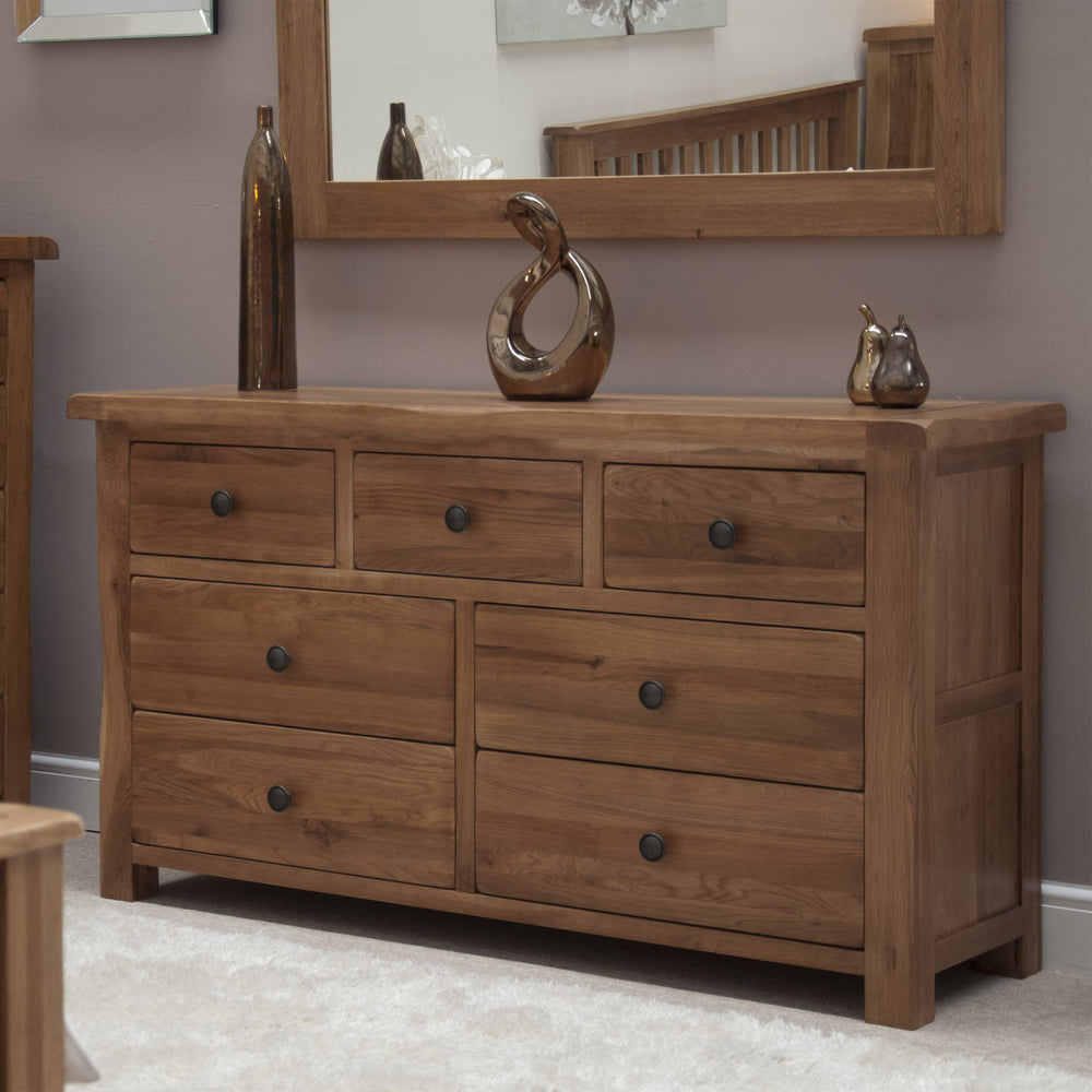 Rustic Oak 7 Drawer Multi Chest