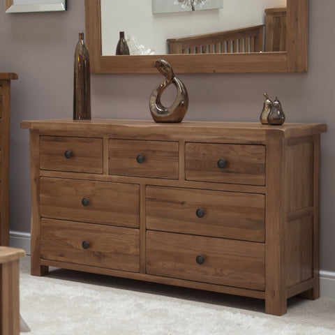 Rustic Oak 7 Drawer Multi Chest