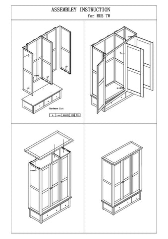 Rustic Oak Triple Wardrobe