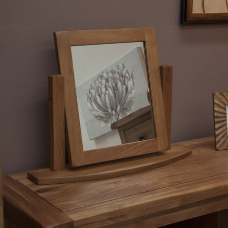 Rustic Oak Dressing Table Mirror