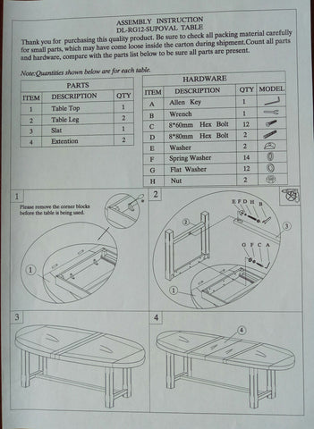 Deluxe Super Oval Extending Table 2100+(2x400)