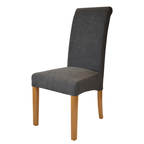 Naples Charcoal Chair (Oak legs)