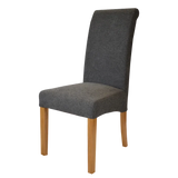 Naples Charcoal Chair (Oak legs)