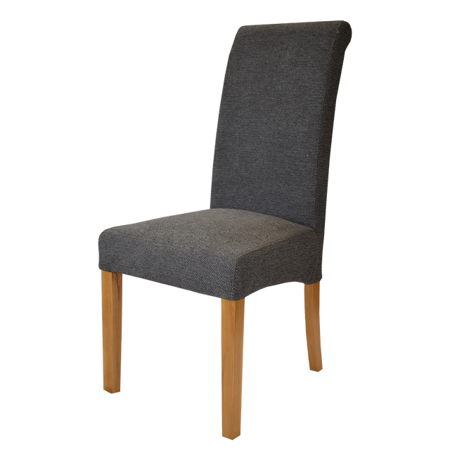 Naples Charcoal Chair (Oak legs)