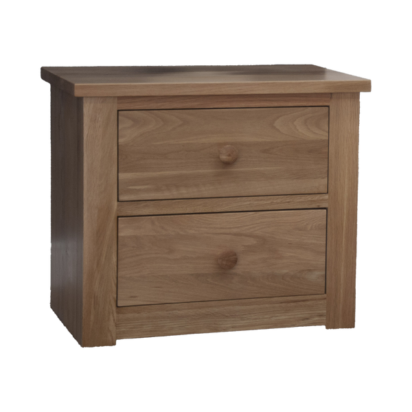 Torino 2 Drawer Wide Bedside Cabinet
