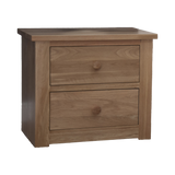 Torino 2 Drawer Wide Bedside Cabinet