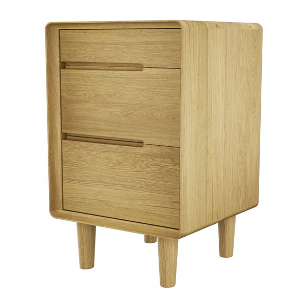 Scandic 3 drawer bedside