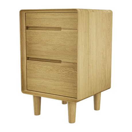 Scandic 3 drawer bedside