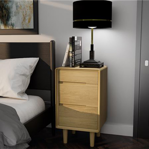 Scandic 3 drawer bedside