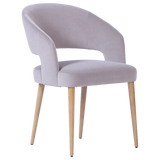 Genoa Mink Chair (Round oak Legs)