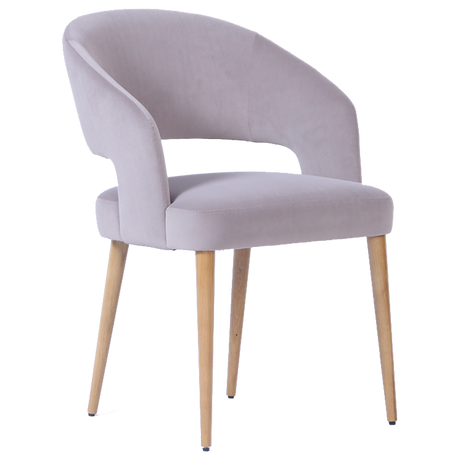 Genoa Mink Chair (Round oak Legs)
