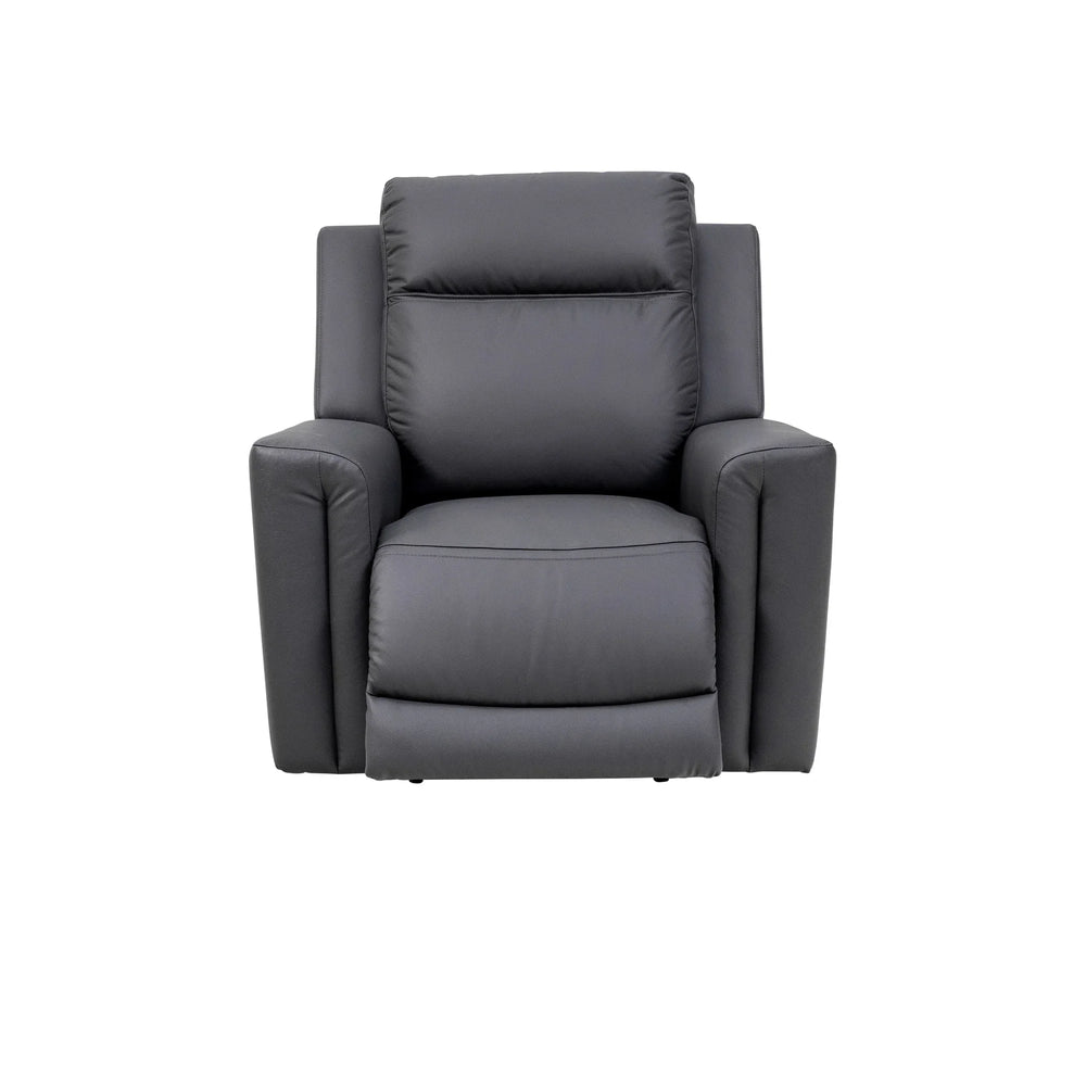 Charcoal Leather Electric Recliner Armchair for Ultimate Comfort