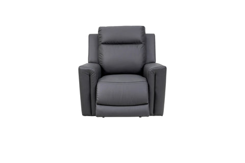 Charcoal Leather Electric Recliner Armchair for Ultimate Comfort