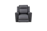 Charcoal Leather Electric Recliner Armchair for Ultimate Comfort