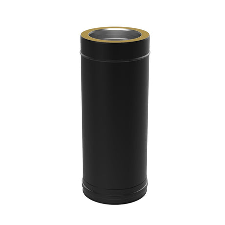 100mm Black Solinox Straight 500mm pipe featuring a sleek black finish and a durable design, ideal for various plumbing and ventilation applications.