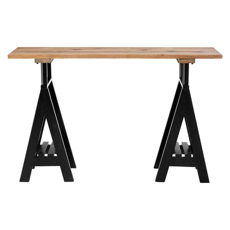 Rustic Pine Wood Console Table