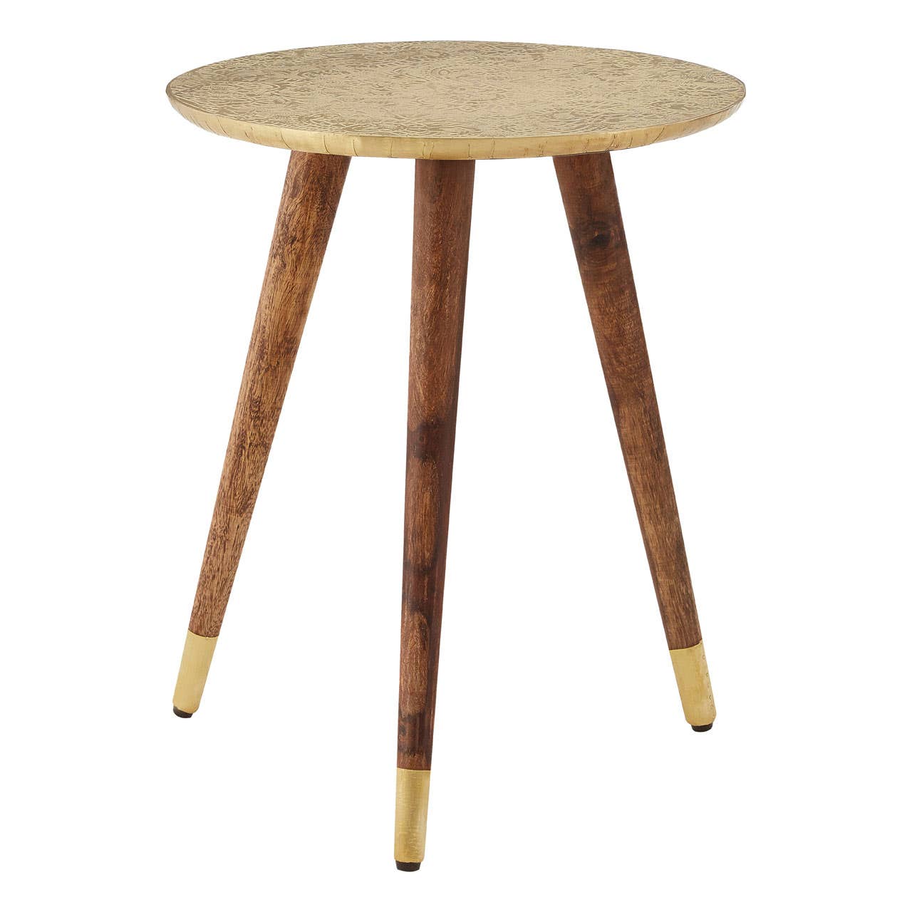 Golden Boho Metal Side Table