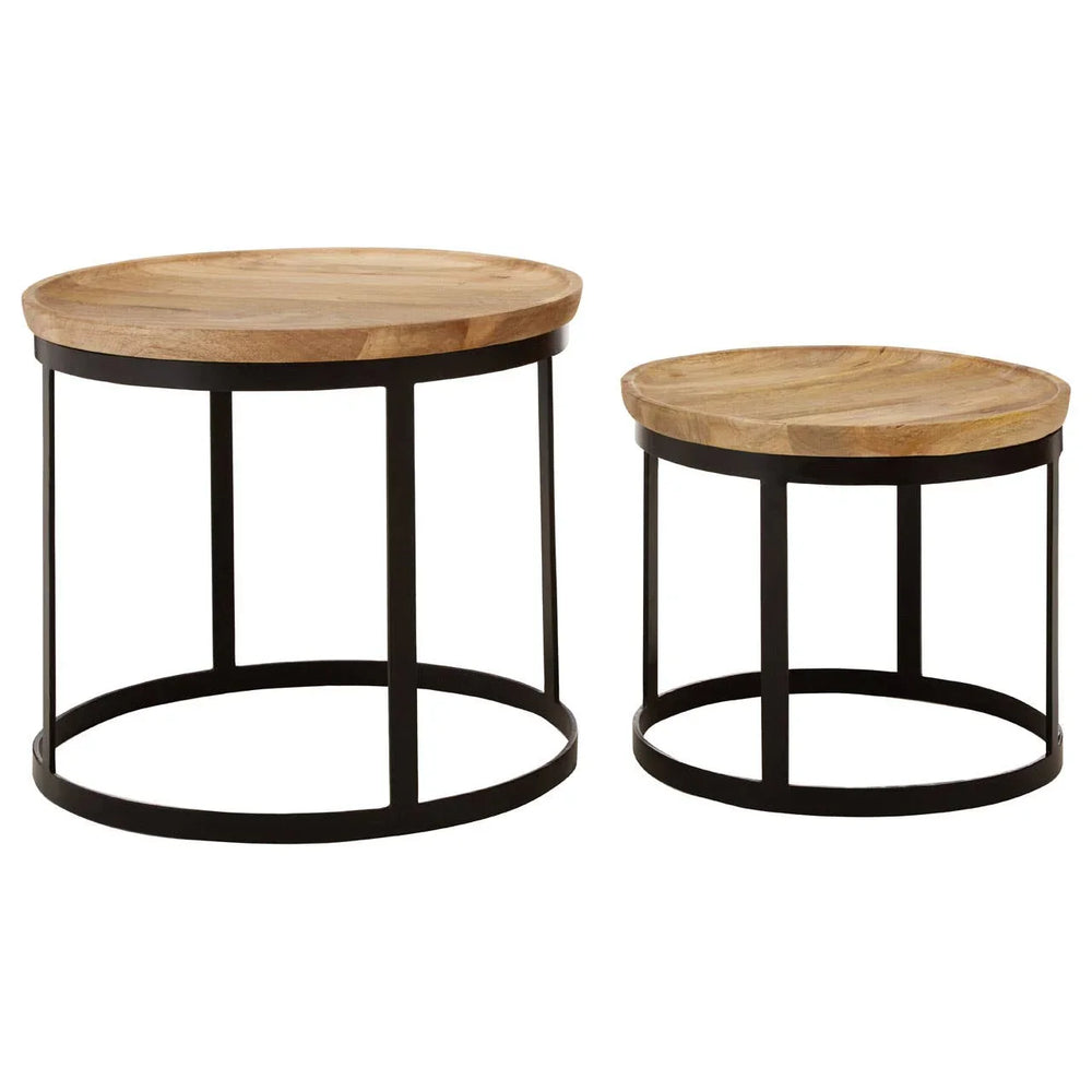 Boho Mango Wood Nesting Tables