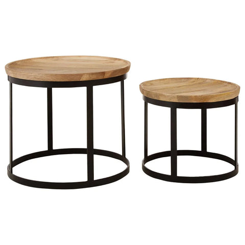 Boho Mango Wood Nesting Tables