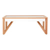 Chic Mirrored Wood Coffee Table