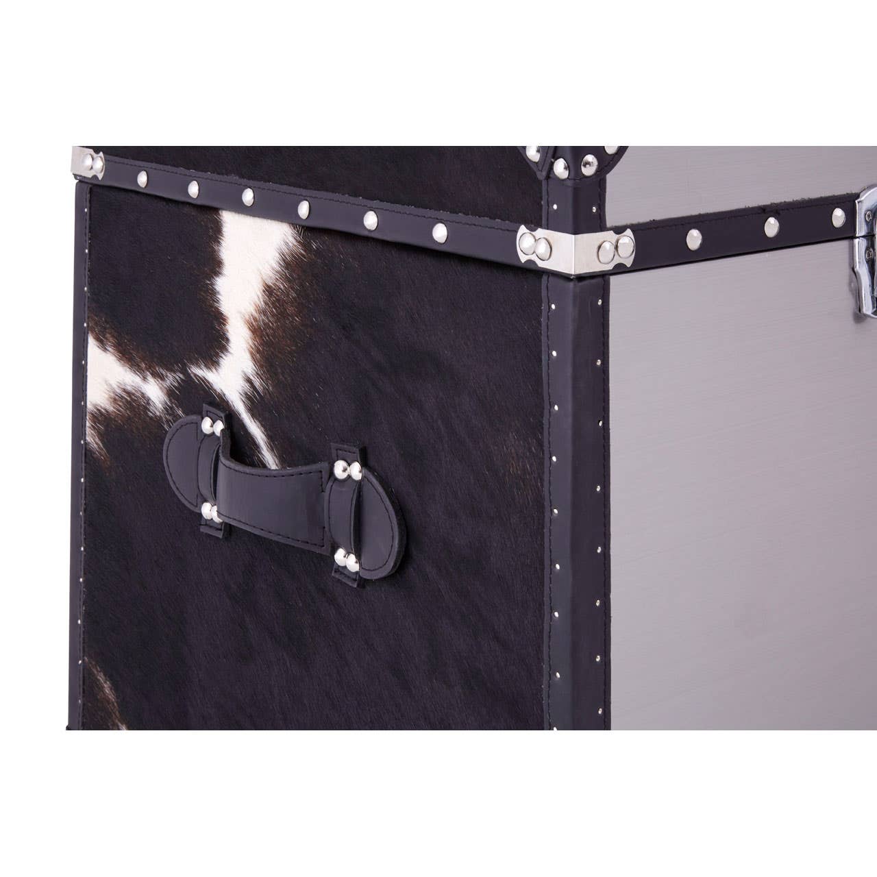 Monochrome Cowhide Storage Trunks