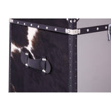 Monochrome Cowhide Storage Trunks