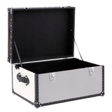 Monochrome Cowhide Storage Trunk