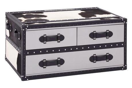 Monochrome Cowhide Coffee Table