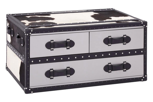 Monochrome Cowhide Coffee Table
