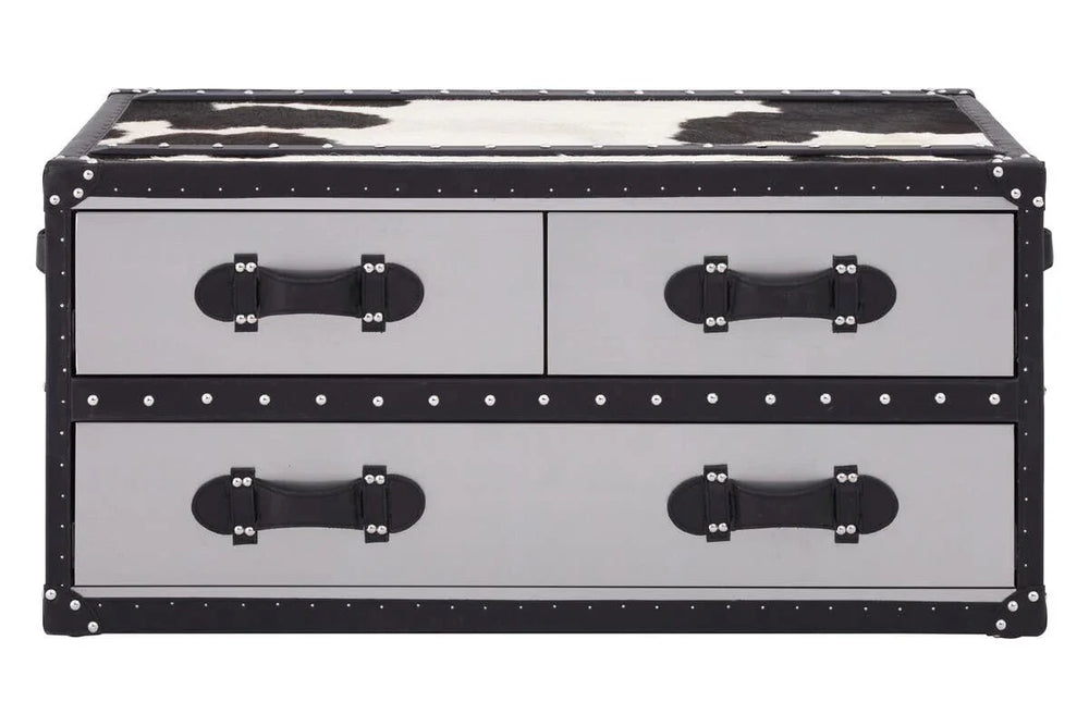 Monochrome Cowhide Coffee Table