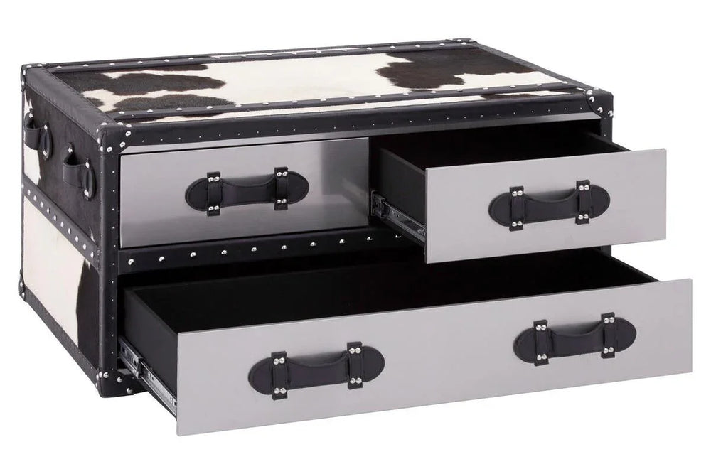 Monochrome Cowhide Coffee Table