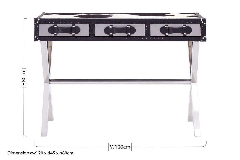 Cowhide Console Table - Kensington
