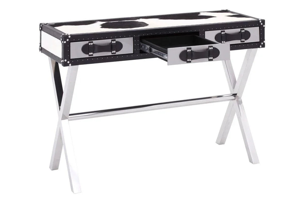 Cowhide Console Table - Kensington